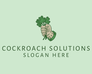 Irish Shamrock Hand logo design