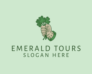 Ireland - Irish Shamrock Hand logo design