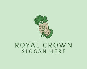 Irish Shamrock Hand logo design