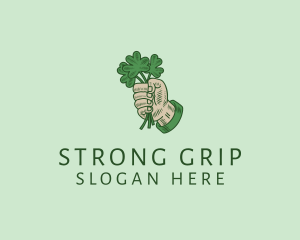 Grip - Irish Shamrock Hand logo design