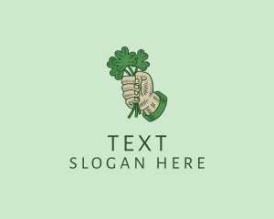 Irish Shamrock Hand logo design