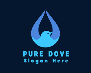 Dove Water Droplet logo design