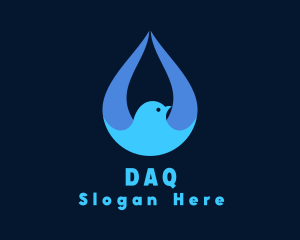 Bird - Dove Water Droplet logo design