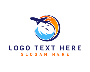 Tourism - Airplane Tourism Travel logo design