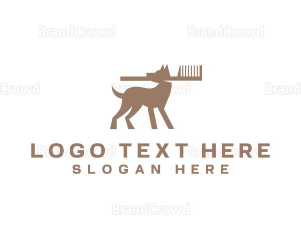 Pet Grooming Comb Logo