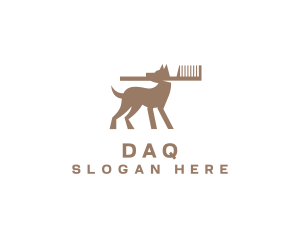 Pet Grooming Comb Logo