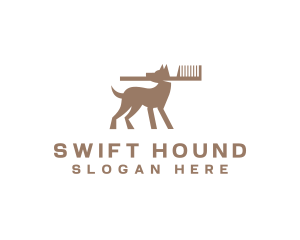 Pet Grooming Comb logo design