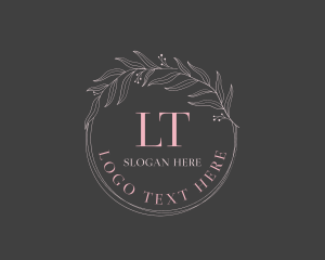 Fragrance - Feminine Leaf Wreath logo design