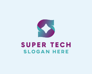 Diamond Tech Letter S logo design