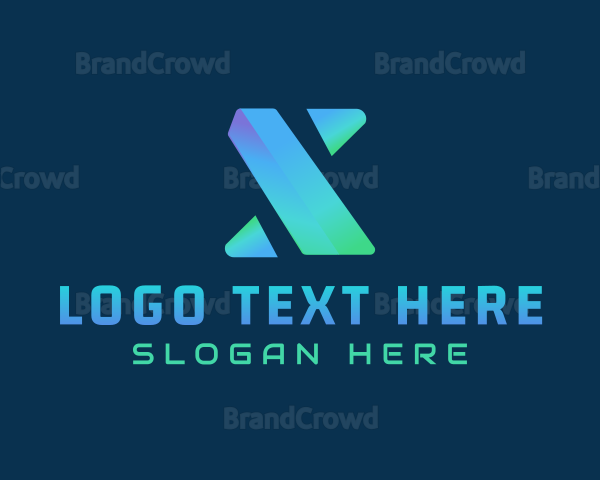 Gradient Tech Letter X Logo