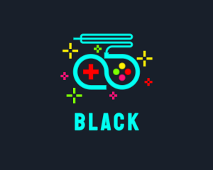 Technology - Neon Controller Joystick logo design