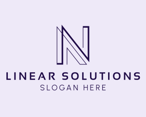 Linear - Linear Geometric Outline Letter N logo design