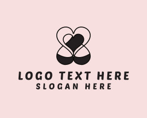 Sex - Heart Dating App logo design