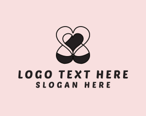 Lover - Heart Dating App logo design