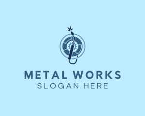 Metal - Metal Welding Steelwork logo design