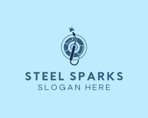 Metal Welding Steelwork logo design