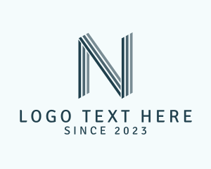 Branding - Creative Stripe Letter N logo design