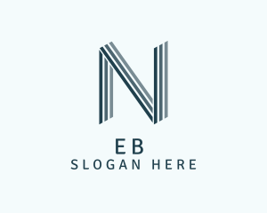 Creative Stripe Letter N Logo