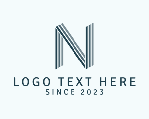 Letter MM - Creative Stripe Letter N logo design
