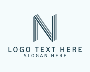 Creative Stripe Letter N Logo