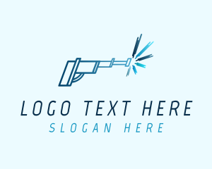 Disinfectant - Blue Power Washer Cleaner logo design