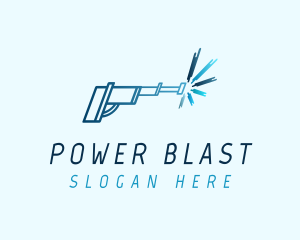 Blue Power Washer Cleaner logo design