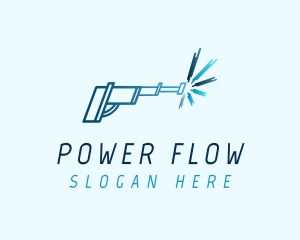 Blue Power Washer Cleaner logo design