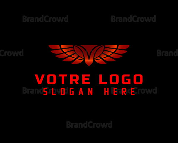 Gradient Wing Flight Logo