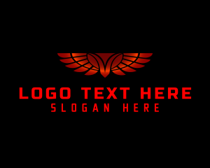 Steel - Gradient Wing Flight logo design
