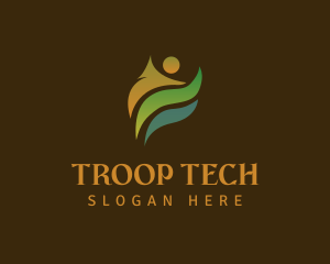 Troop - Abstract Human Community logo design