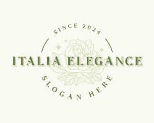 Elegant Rose Flower  logo design