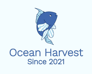 Aquaculture - Blue Ocean Fish logo design