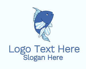 Blue Ocean Fish Logo