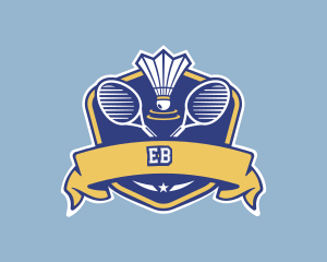 Badminton Varsity Sport Logo