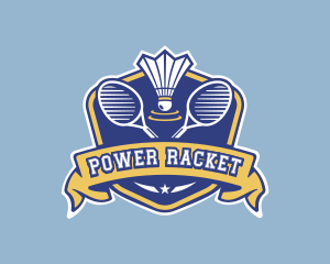 Racket - Badminton Varsity Sport logo design