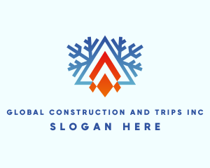 Ice Snowflake Campfire Logo