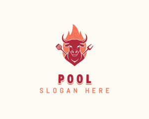 Roast - Grilled Flaming Barbecue logo design