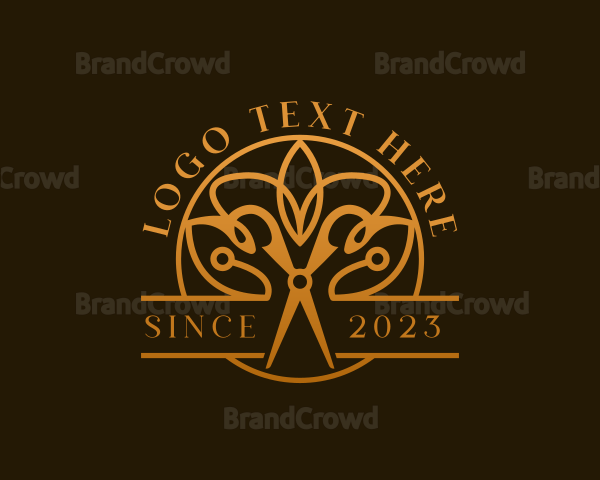 Luxury Scissors Brand Logo