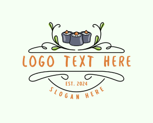Online Booking - Sushi Kitchen Cuisine logo design