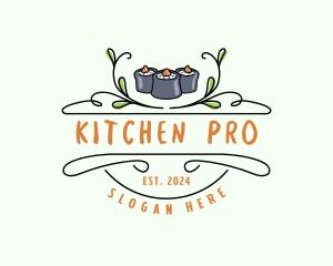 Sushi Kitchen Cuisine logo design