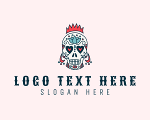 King - Festive Skull King logo design