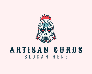 Festive Skull Crown  logo design