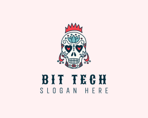 Festive Skull Crown  logo design