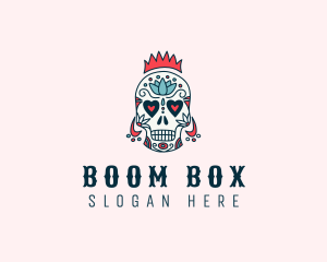 Festive Skull Crown  logo design