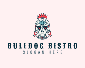 Festive Skull Crown  logo design