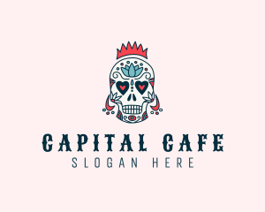 Festive Skull Crown  logo design