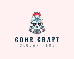 Festive Skull Crown  logo design