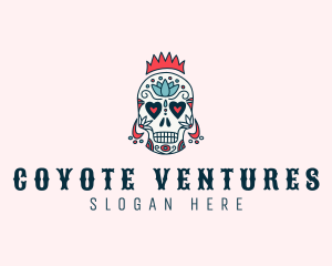 Festive Skull Crown  logo design