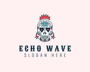 Festive Skull Crown  logo design