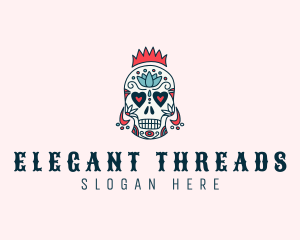 Festive Skull Crown  logo design